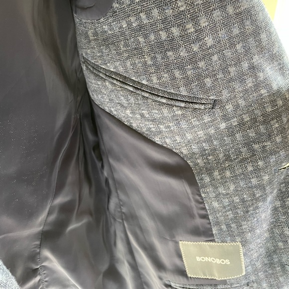 Bonobos Sport Coat by Lanificio Fortex in Italy. 38S in Classic Grey Plaid. NWOT - Picture 7 of 9